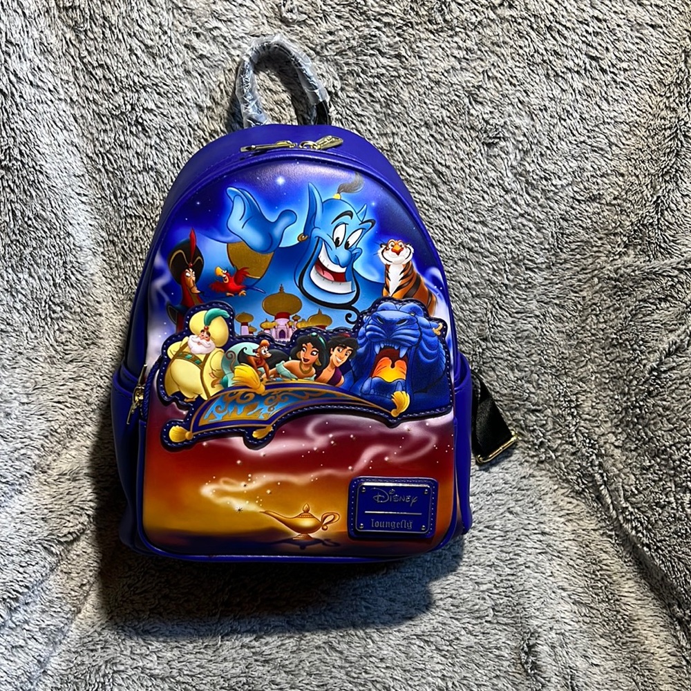 Loungefly Disney Aladdin Purple Blue Gradient Mini Backpack